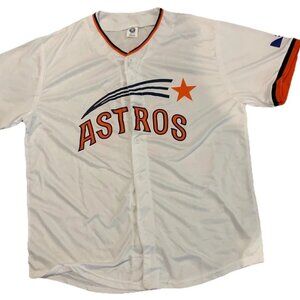 2025 Houston Astros Mens White Yordan Alvarez Shooting Star Jersey Size X-Large